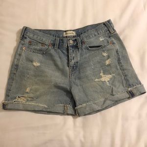 Madewell distressed denim shorts